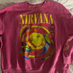 pink nirvana urban outfitters sweatshirt